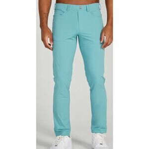 REDVANLY Kent Pull On Pant/Trouser Sz L Men Performance Golf Canal Blue NWT